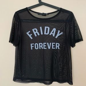 🍒2/$20🍒 ”Friday Forever” Mesh Tee